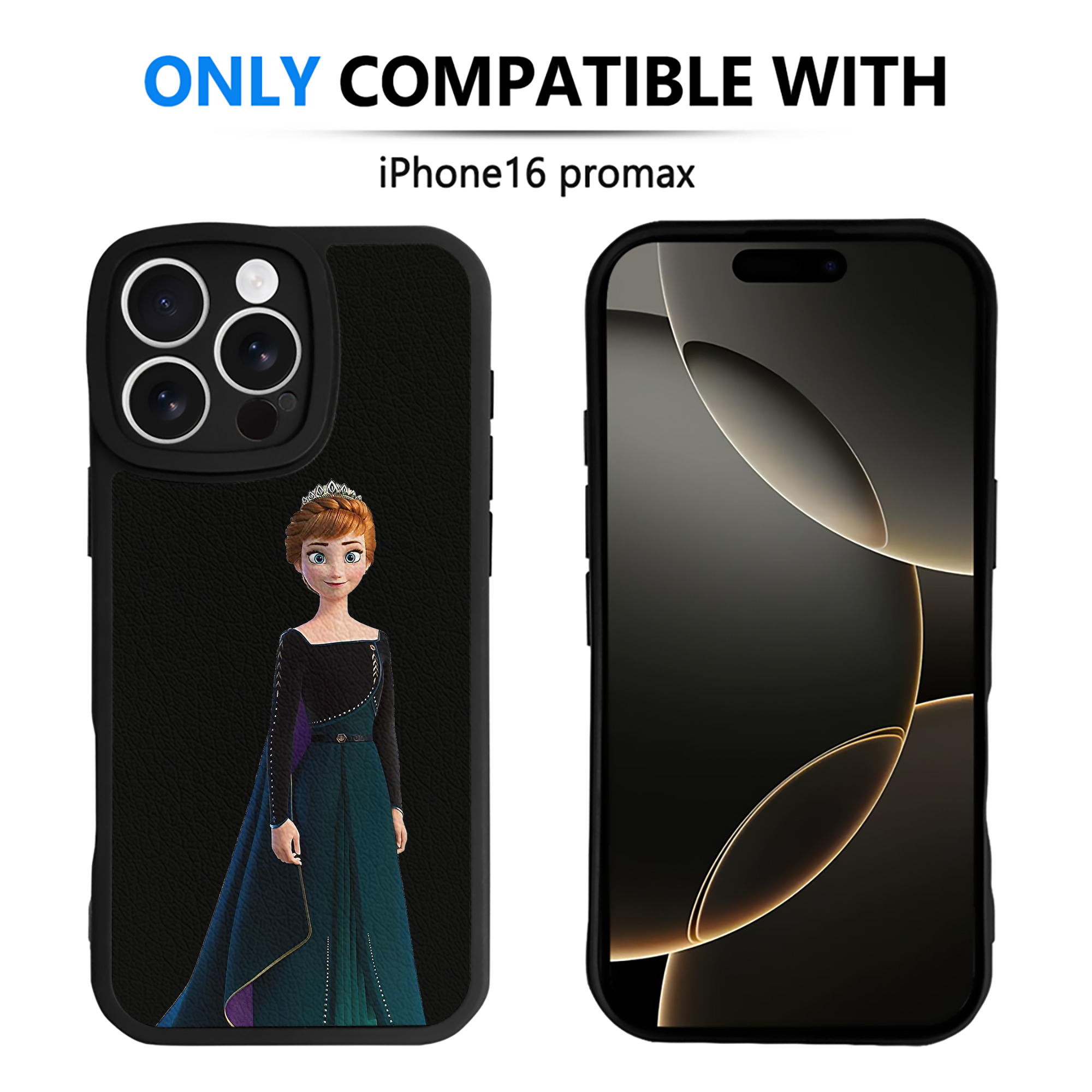 （画像用） アナと雪の女王 アンナ エルサ Frozen Anna Elsa 【iPhone 16シリーズ対応】シリコンスマホケース（レザー調） 材質：シリコン
